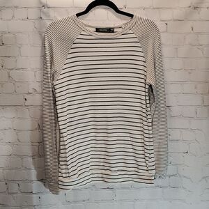 Doe & Rae black and white striped cotton sweater size S